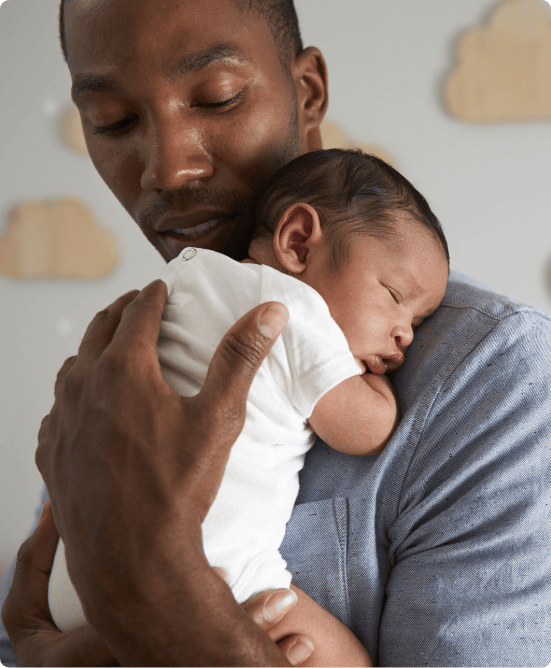 Father with newborn
