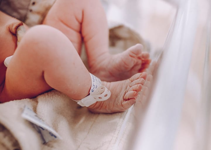 Foot of a newborn